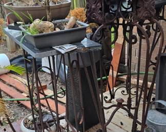 Pedestals with Marble Tops