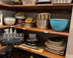 Platter, Bowls, all kinds of cooking utensils for cooking that Christmas Dinner.