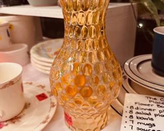 Fenton Hurricane lamp Glass