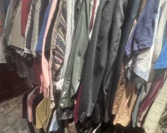 MEN's Clothes Galore mens Medium and shoe size 8 1/2 and 9 Men's boots , belts , Ties, ALL KIND of Clothes Coats and Skiing Stuff