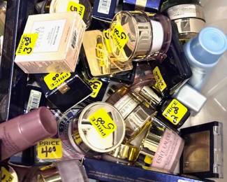 Cosmetic counter at an Estate Sale on Black Friday