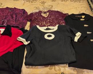 Albert Nipon, Black evening coat with Gorgeous rhinestone button 1950-60's