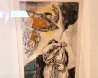 Mark Chagall Etching signed and numbered vision of Elijah
