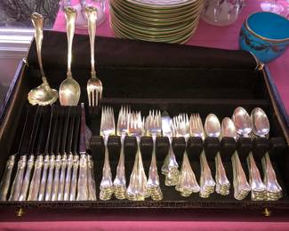 Tiffany sterling 87 piece Provence flatware service for 12 