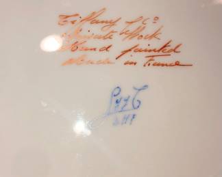 Tiffany & Co. Private Stock porcelain, hand-painted (by the Atelier Le Tallec) made in France. 