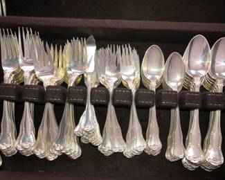 Tiffany sterling 87 piece Provence flatware service for 12 