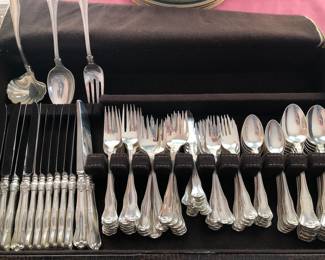 Tiffany sterling 87 piece Provence flatware service for 12 