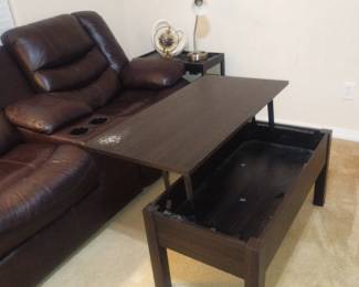 Coffee table becomes work table.  $70