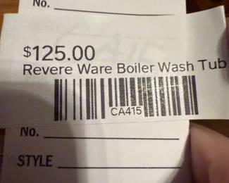 Revere Ware Boiler Wash Tub 