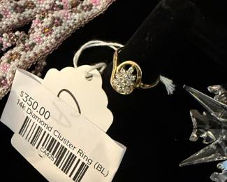 14k Diamond Cluster Ring (BL)