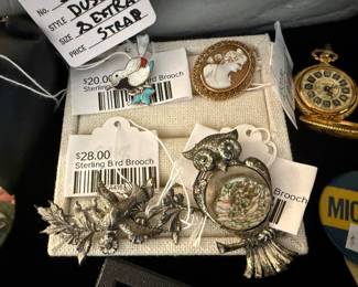 Sterling Bird Brooch