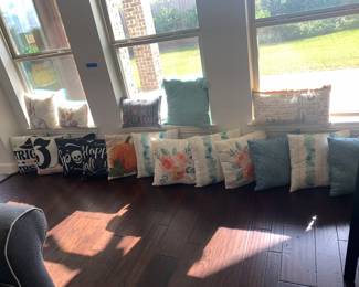 Lots of decorative pillows