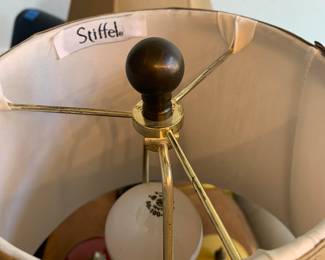 Photo shows that the stiffel lamp has the original stiffel lamp shade