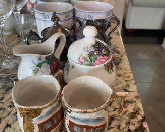 Sugar and creamer sets and planters