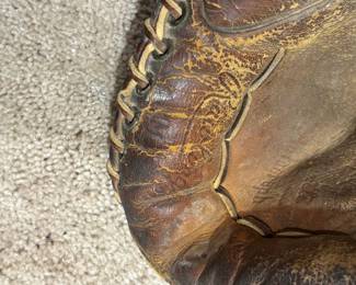 Old, vintage Mickey Mantel ball glove. 