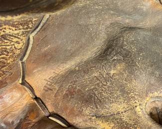 Old, vintage Mickey Mantel ball glove. 