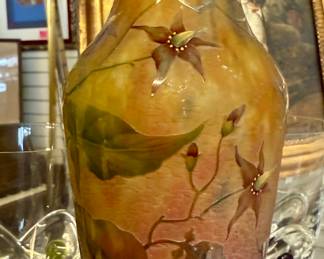 Daum Nancy Cameo glass vase 