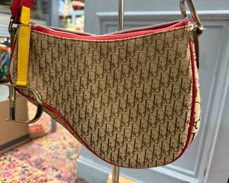 Christian Dior Rasta-Color Trotter Saddle Shoulder Bag.