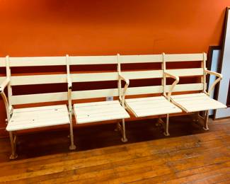 Original Vintage Cleveland Municipal Stadium seats or bench Indians & Browns. Excellent condition 