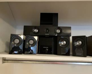 Surround sound speakers (wired).