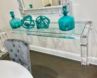Acrylic & Glass Console Table