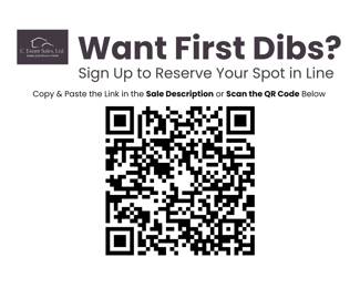 C. Estate Sales , list sign up
https://bit.ly/4ppDv6B