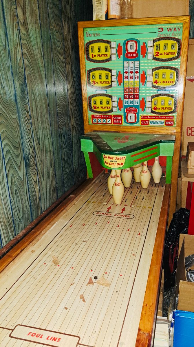 1959 United 3-Way Shuffle Alley Bowling Game
