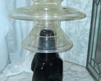 Vintage glass electrical insulator 