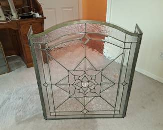 Fireplace glass screen