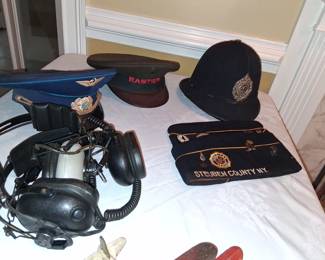 Headphones and military hats