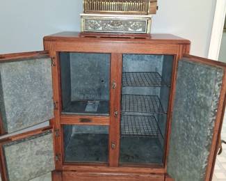 Antique ice box refrigerator 