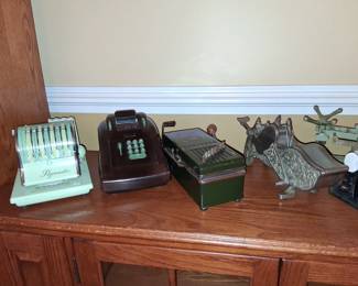 Adding machine 1940's and check writing machines