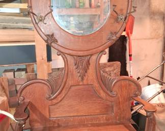 Antique hall tree