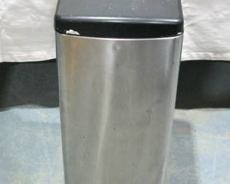 Metal trash can