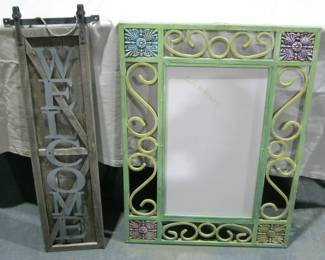 Welcome Sign & Metal Framed Whiteboard