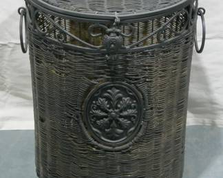 Metal & Wicker Basket