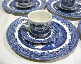 Churchill England Blue & White China