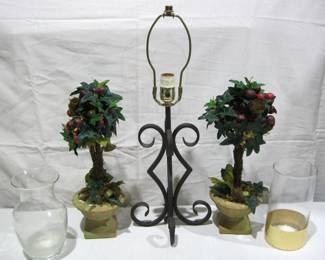 Artificial Trees, Lamp, Vases