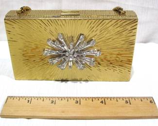 Vintage Evans Gilt Compact Purse