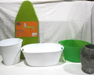 Mixed Lot Of Bins & Portable Ironing Board