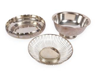 Three Silver-Plated Serving Pieces