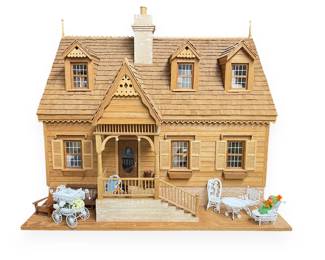 Greenleaf Glencroft 1:12 Scale Wooden Dollhouse Kit, Custom Built and Extensively Furnished