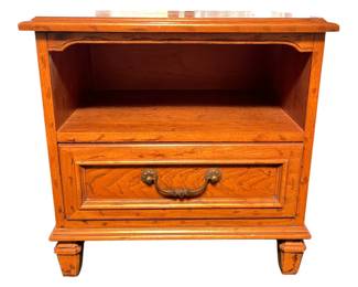 A Traditional Style Hardwood Bedside Cabinet
