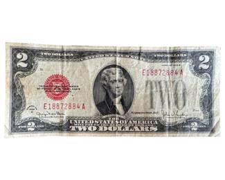 1928 Series G Two Dollar Bill