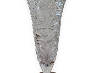 Hofbauer Byrdes 'Aramis Birds' Hand-Cut Lead Crystal Vase