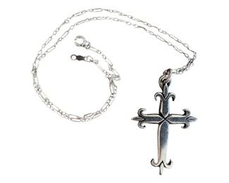 Sterling Silver Cross Pendant Necklace