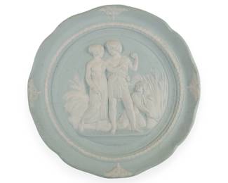 Royal Copenhagen Neo-classical Bisque Plaque, Harvest Scene