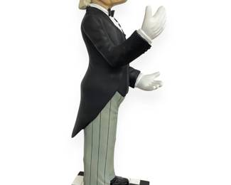 Circa 2002 The Bombay Company Jeeves the Butler Wine Bottle Holder Statue