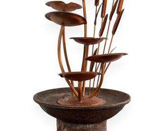 John Timberland Ashton Water Lilies and Cat Tails Fountain