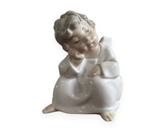 Lladro Porcelain Figurine, Model 4539, "Angel Thinking"